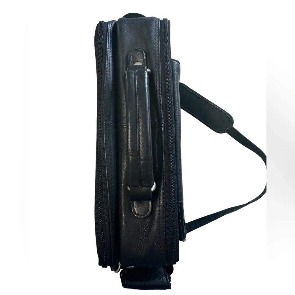 Wilson’s Leather Small Black Briefcase Unisex
